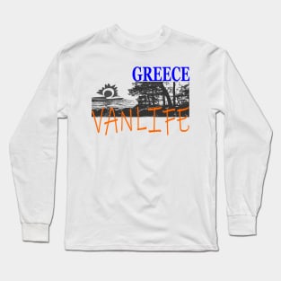 Vanlife, Greece Long Sleeve T-Shirt